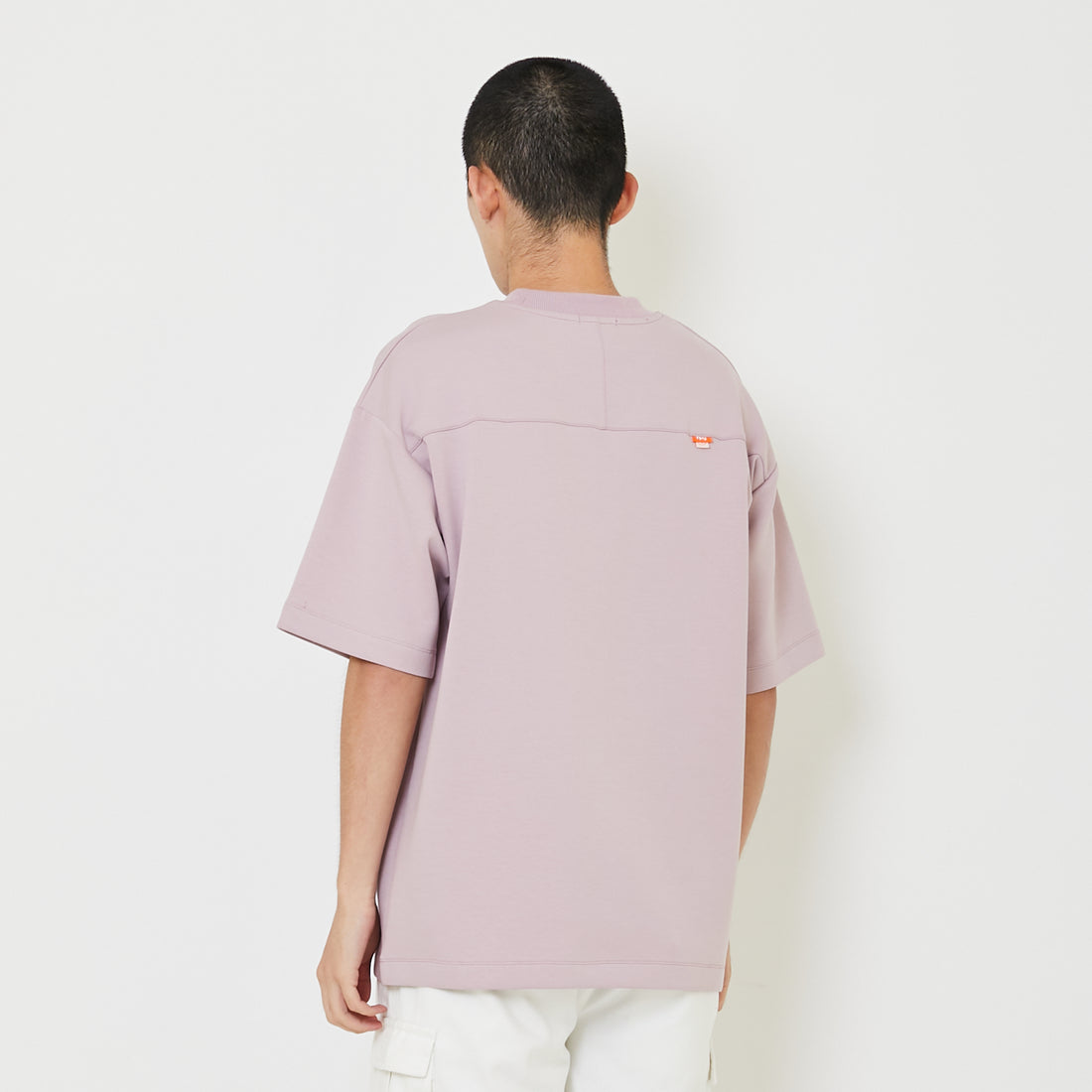 Men Oversized Neoprene Top - Dusty Purple - SM2407119B