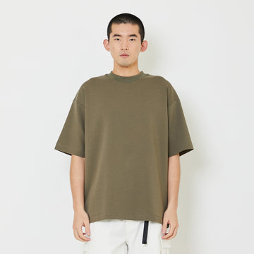 Men Oversized Neoprene Top - Olive - SM2407119C