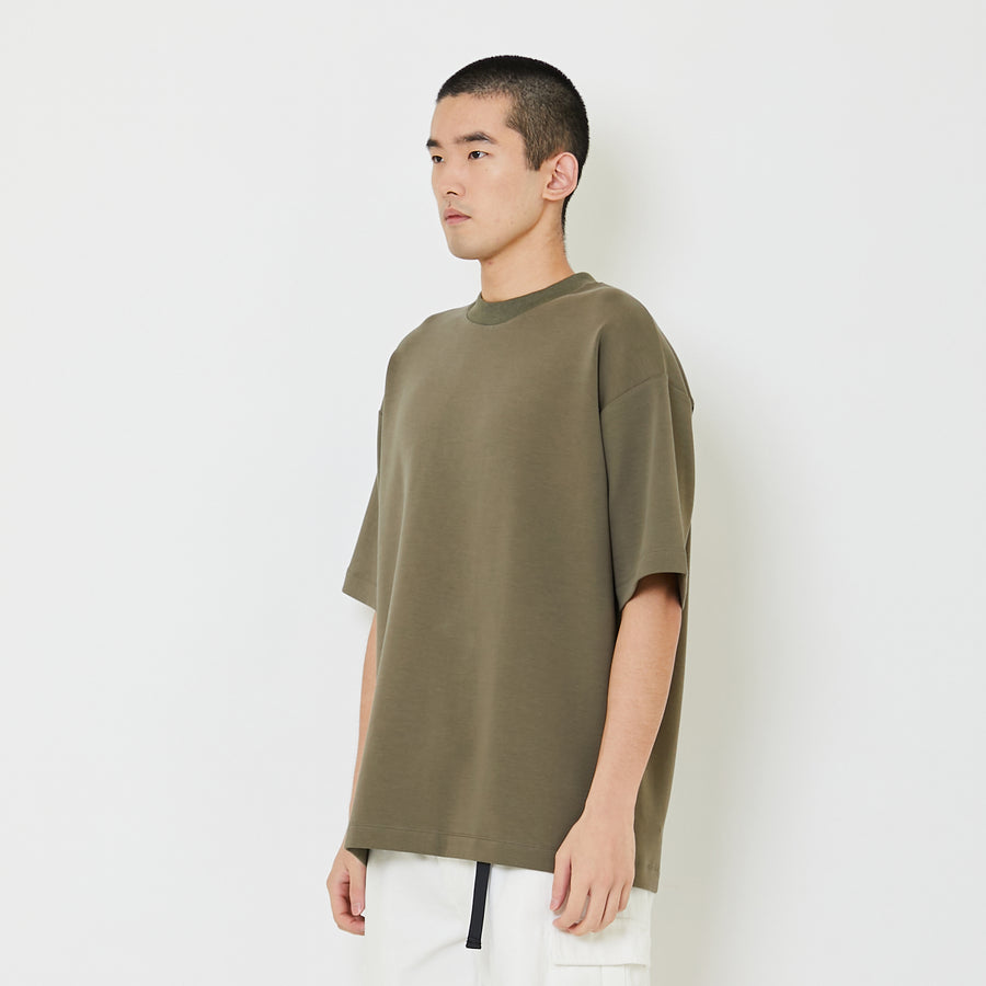 Men Oversized Neoprene Top - Olive - SM2407119C