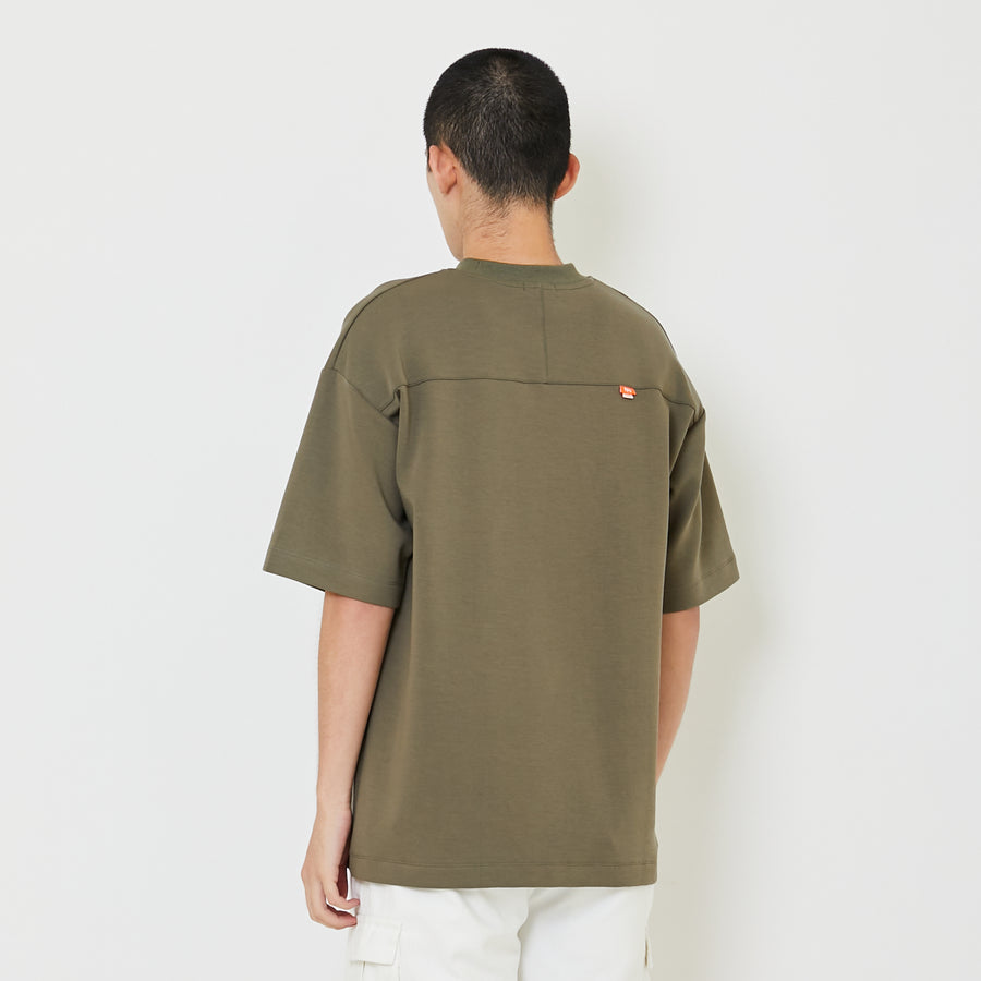 Men Oversized Neoprene Top - Olive - SM2407119C