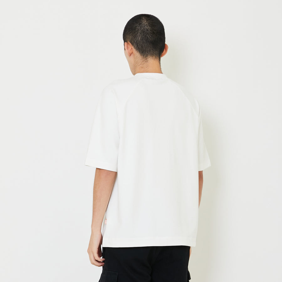 Men Raglan Sleeve Top - Off White - SM2407120A