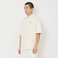 Mens Oversized Polo Tee - Cream - SM2407121A