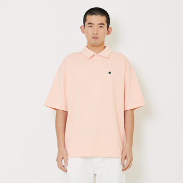 Mens Oversized Polo Tee - Pink - SM2407121B