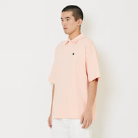 Mens Oversized Polo Tee - Pink - SM2407121B