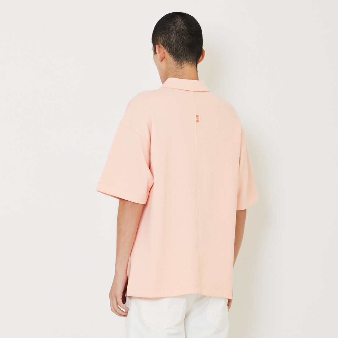 Mens Oversized Polo Tee - Pink - SM2407121B