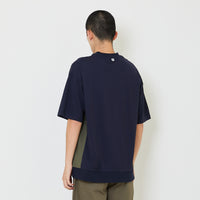 Men Printed Oversized Tee - Navy - SM2407123B