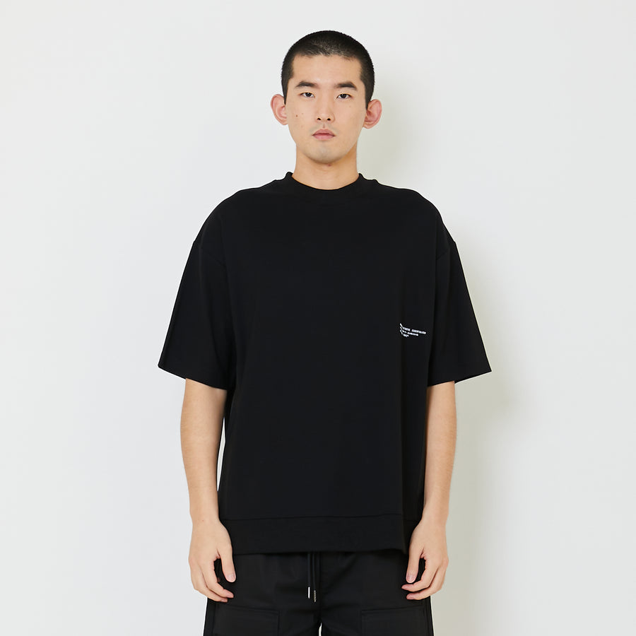 Men Printed Oversized Tee - Black - SM2407123C