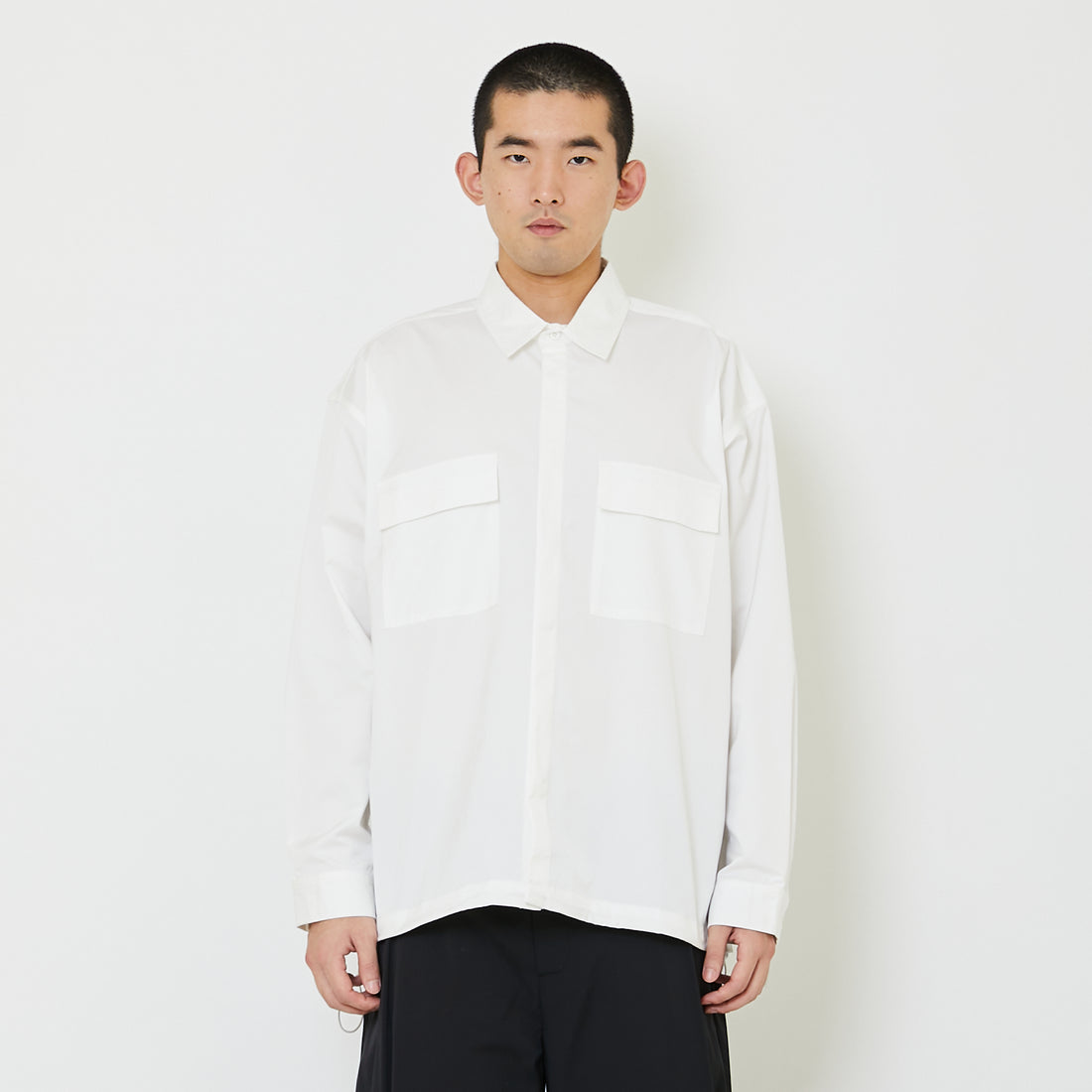 Men Oversized Shirt - Off White - SM2407127A