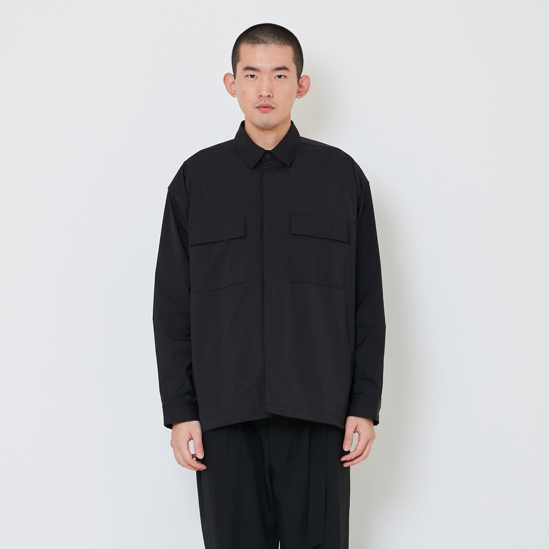 Men Oversized Shirt - Black - SM2407127C