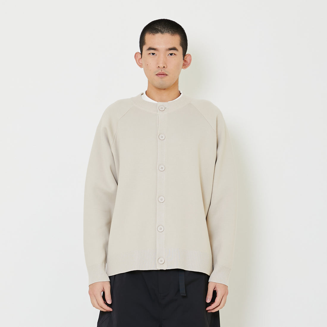 Men Oversized Cardigan - Sand - SM2407128A