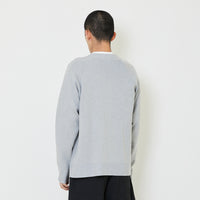 Men Oversized Cardigan - Melange Grey - SM2407128B