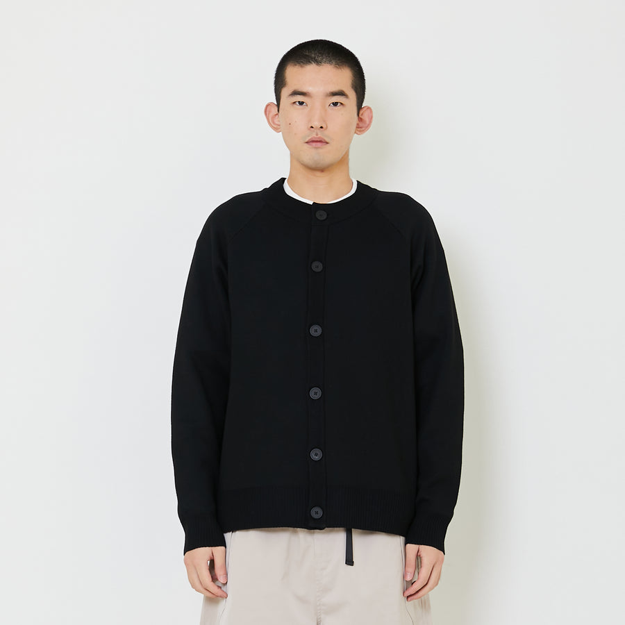 Men Oversized Cardigan - Black - SM2407128C