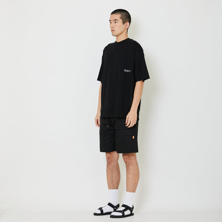 Men Twill Shorts - Black - SM2407130C