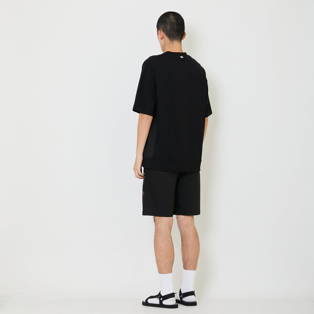 Men Twill Shorts - Black - SM2407130C