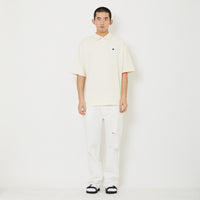 Men Straight Cut Long Jeans With Belt - Off White - SM2407131A