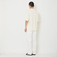 Men Straight Cut Long Jeans With Belt - Off White - SM2407131A