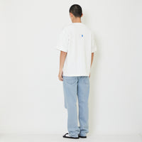 Men Straight Cut Long Jeans With Belt - Light Blue - SM2407131B