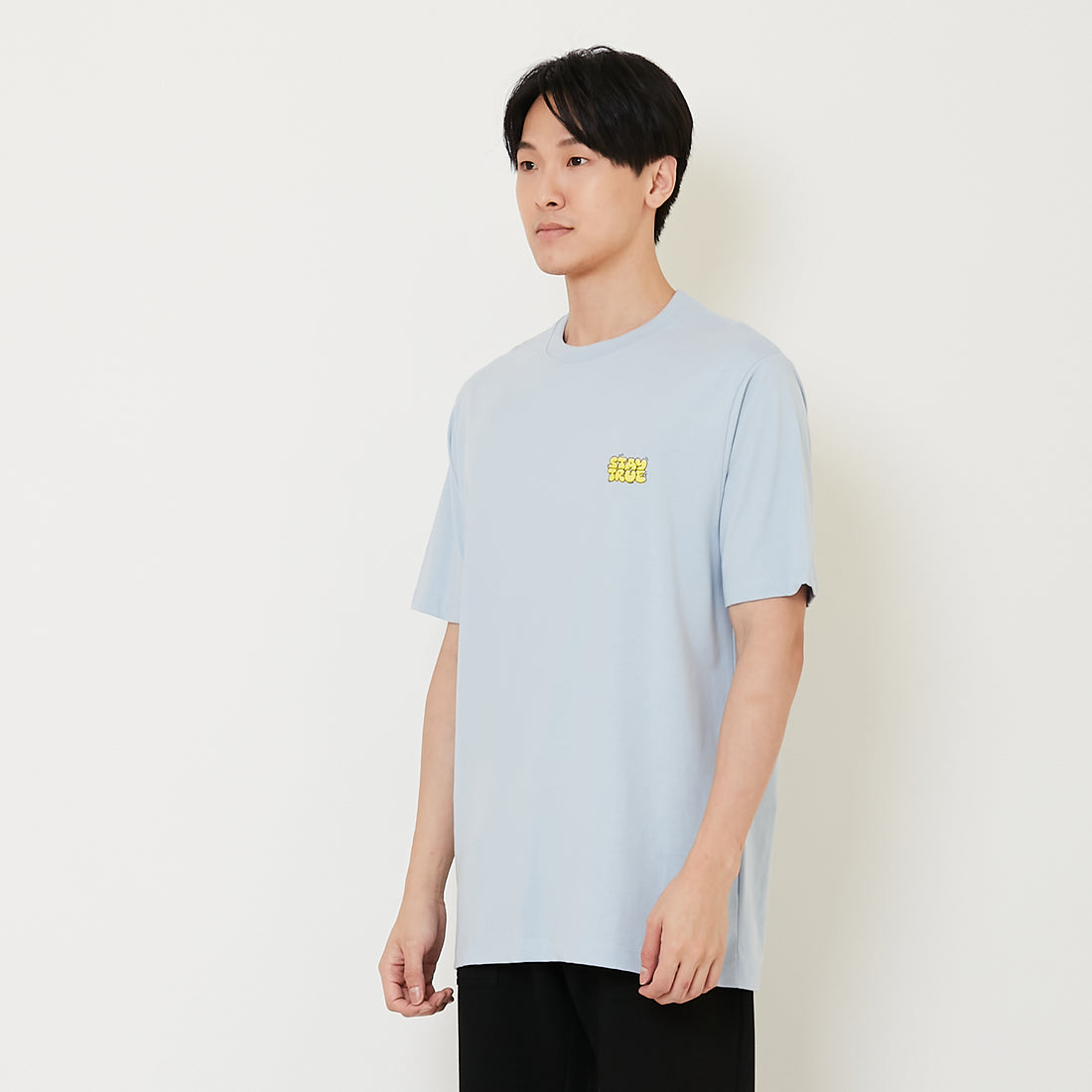 Men Graphic Tee - Light Blue - SM2407176B