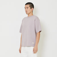 Men Oversized Stripe Sweater - Dusty Purple - SM2407187A