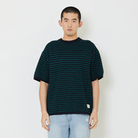 Men Oversized Stripe Sweater - Navy - SM2407187C