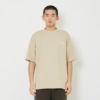 Men Printed Oversized Tee - Light Khaki - SM2408134B