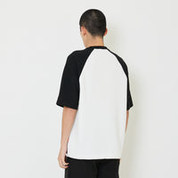 Men Printed Oversized Waffle Top - Black - SM2408135B