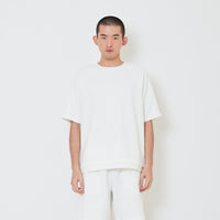 Men Oversized Waffle Top - Off White - SM2408137A