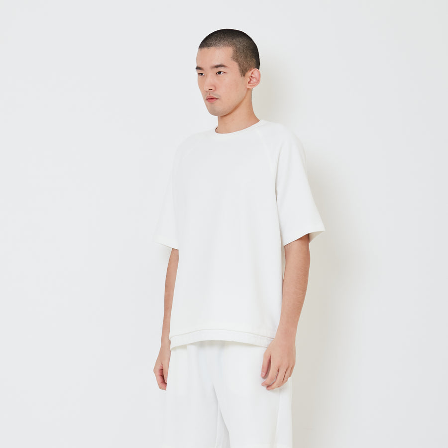 Men Oversized Waffle Top - Off White - SM2408137A