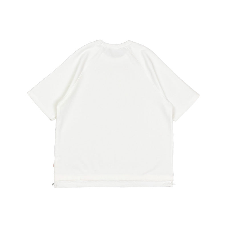 Men Oversized Waffle Top - Off White - SM2408137A