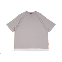 Men Oversized Waffle Top - Light Grey - SM2408137C