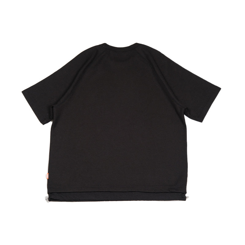 Men Oversized Waffle Top - Black - SM2408137D