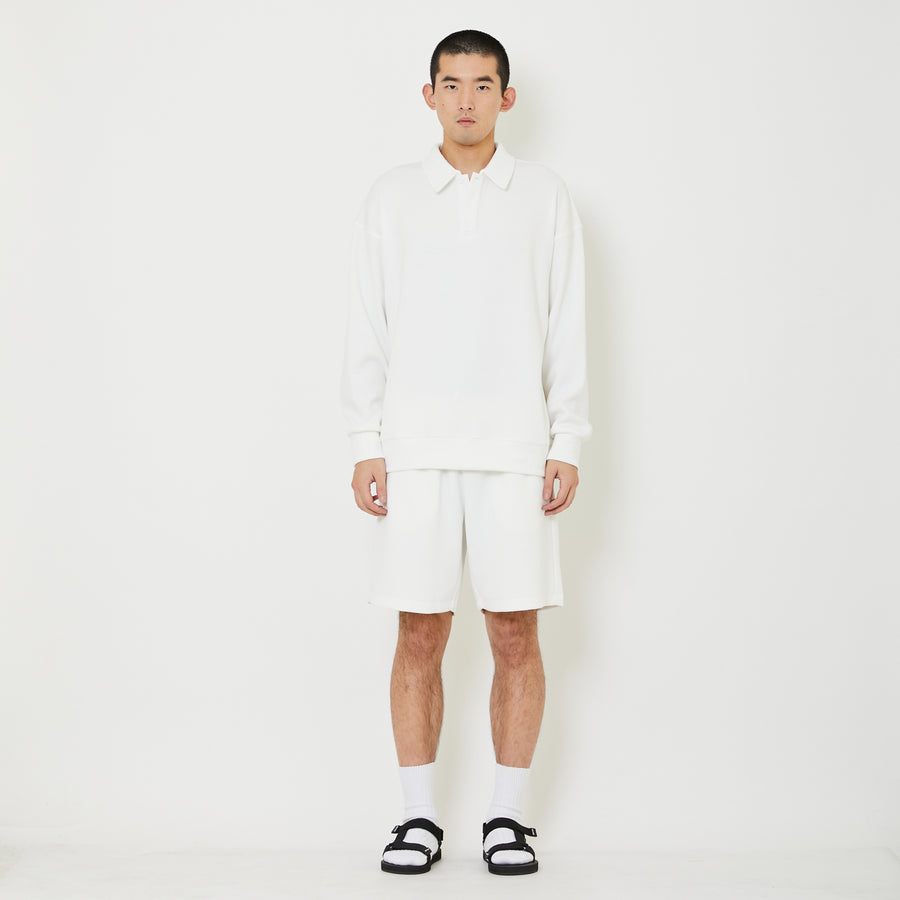 Men Waffle Knit Shorts - Off White - SM2408138A