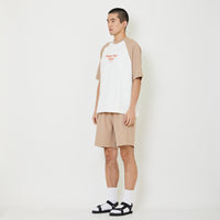 Men Waffle Knit Shorts - Light Khaki - SM2408138B