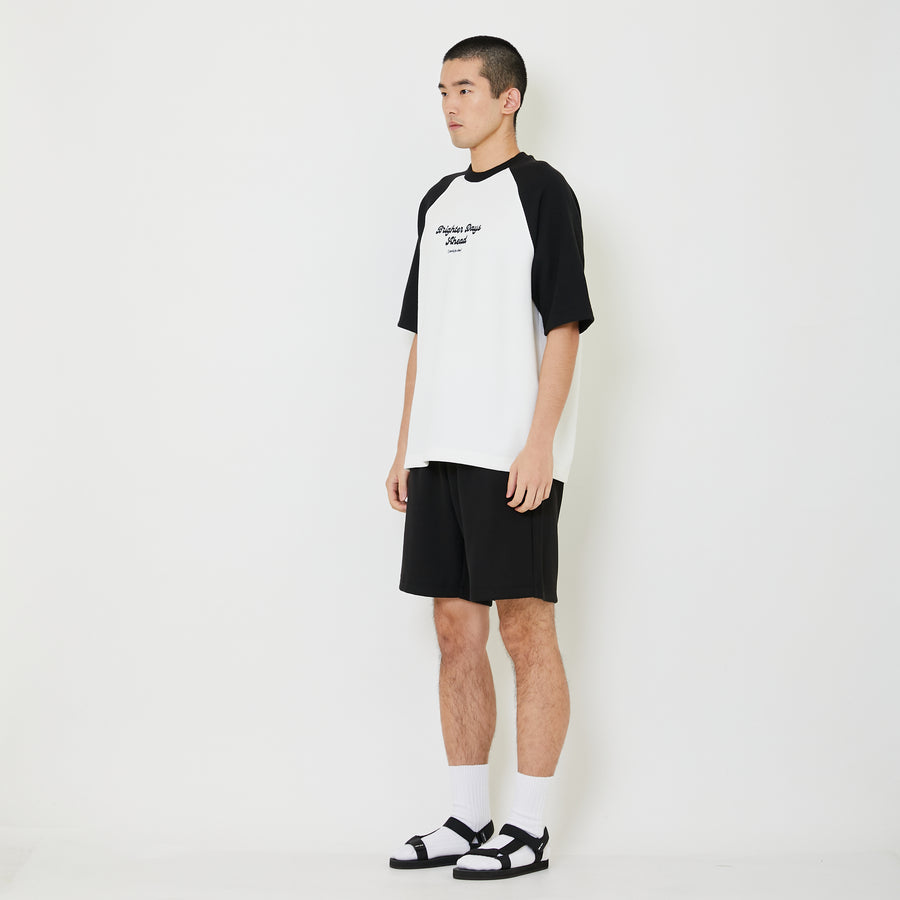 Men Waffle Knit Shorts - Black - SM2408138D