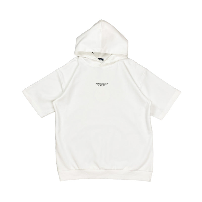 Men Printed Oversized Hoodie - Off White - SM2408140A