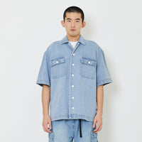 Men Oversized Shirt - Light Blue - SM2408145A