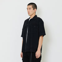 Men Oversized Shirt - Black - SM2408145B