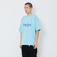 Men Printed Oversized Jersey Tee - Blue - SM2408150B