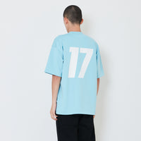 Men Printed Oversized Jersey Tee - Blue - SM2408150B