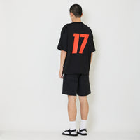 Men Printed Oversized Jersey Tee - Black - SM2408150D