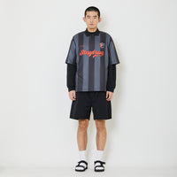 Men Printed Oversized Jersey Polo Tee - Black - SM2408152B