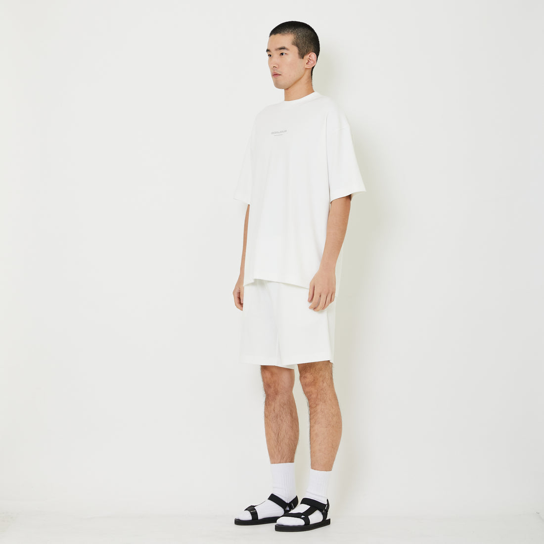 Men Oversized Pique Top - Off White - SM2409155A