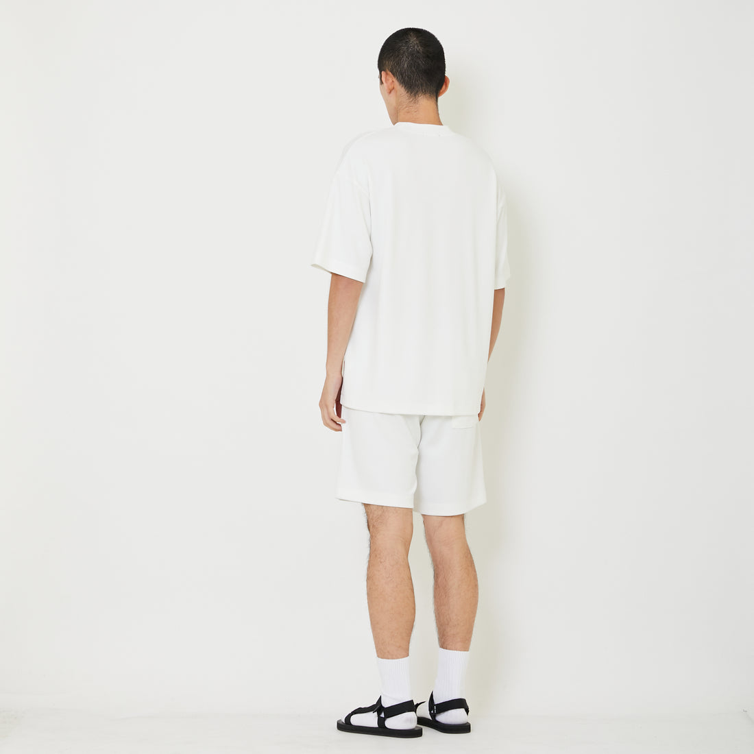 Men Oversized Pique Top - Off White - SM2409155A