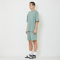 Men Oversized Pique Top - Dusty Green - SM2409155B