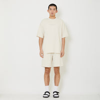 Men Oversized Pique Top - Beige - SM2409155C