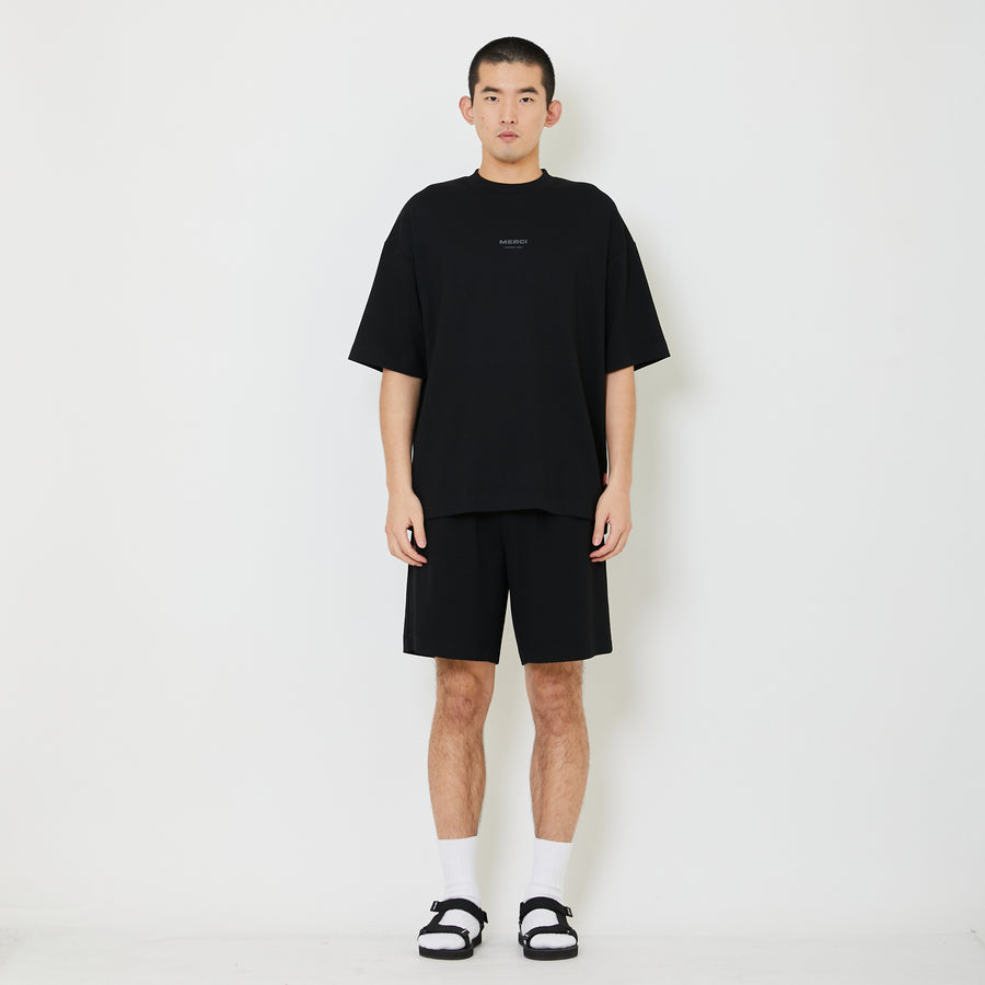 Men Pique Shorts - Black - SM2409156D