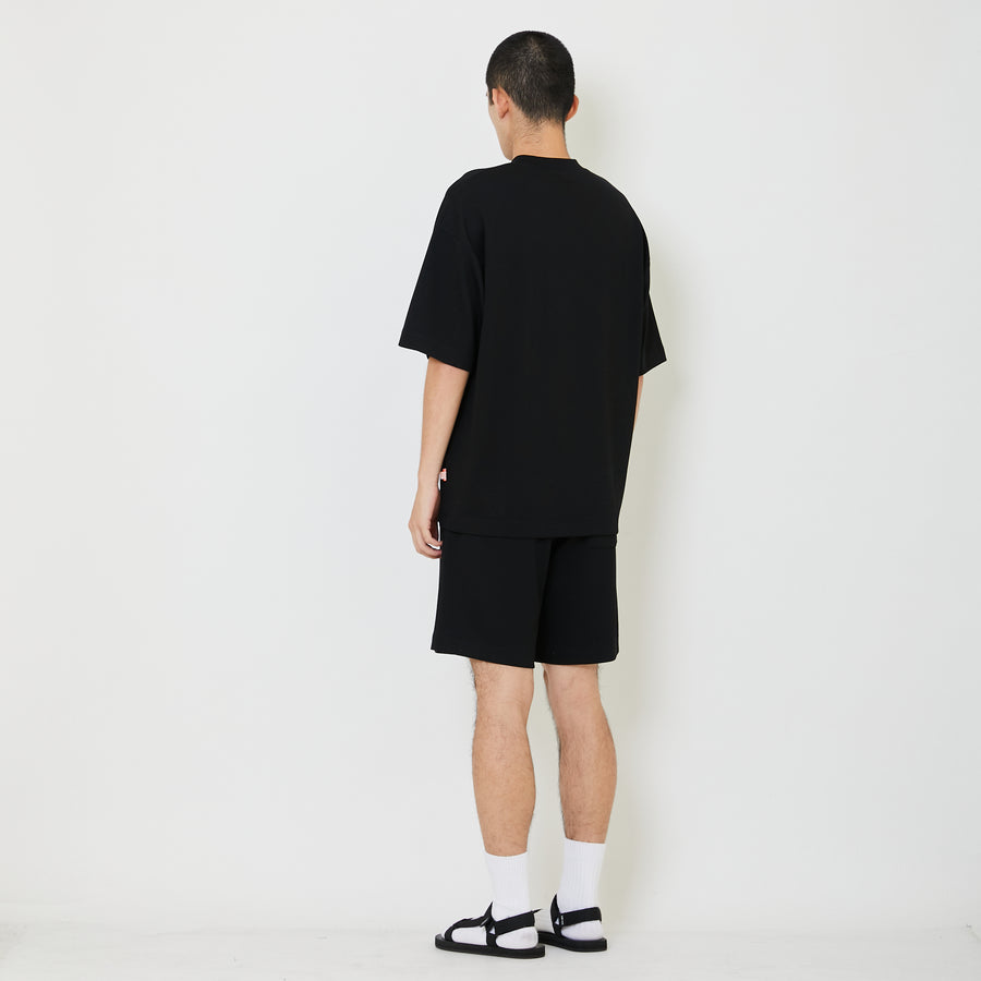 Men Pique Shorts - Black - SM2409156D