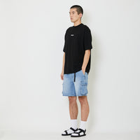 Men Printed Oversized Tee - Black - SM2409158D