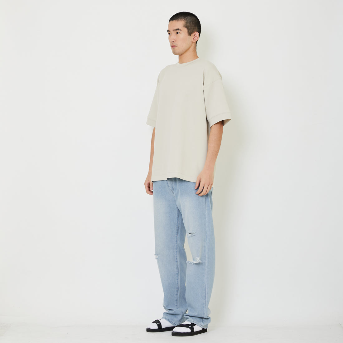 Men Oversized Neoprene Top - SM2409160