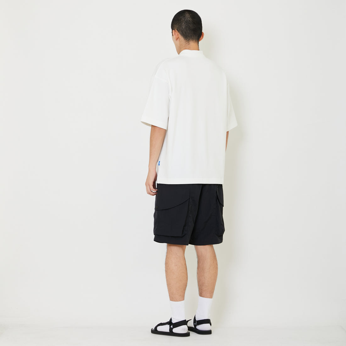 Mens Oversized Polo Tee - Off White - SM2409161A